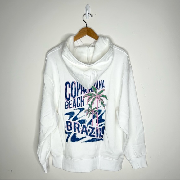 Wild Fable Women's Hoodie Sweatshirt White Size Small Brazil Copa Cabana New - Picture 2 of 9